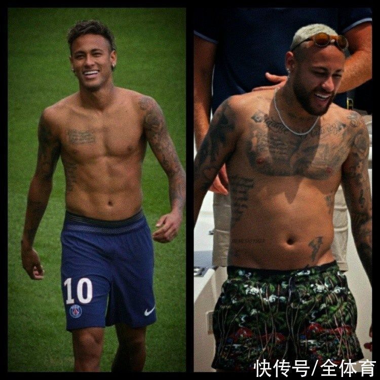 梅西|还能火几年?29岁内马尔“白斩鸡”身材变肉马尔,34岁梅西有腹肌