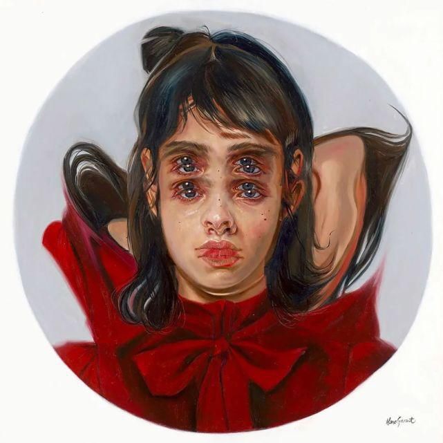 鬼点子|他的肖像画让人感到眩晕，陷入自我怀疑，需要多眨几次眼才能看清