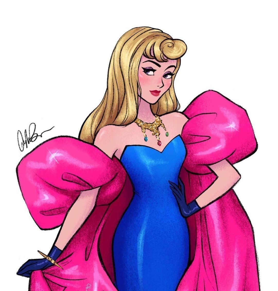 乐佩公|画师绘制迪士尼公主新装,魔力公主换发型,乐佩公主大变样