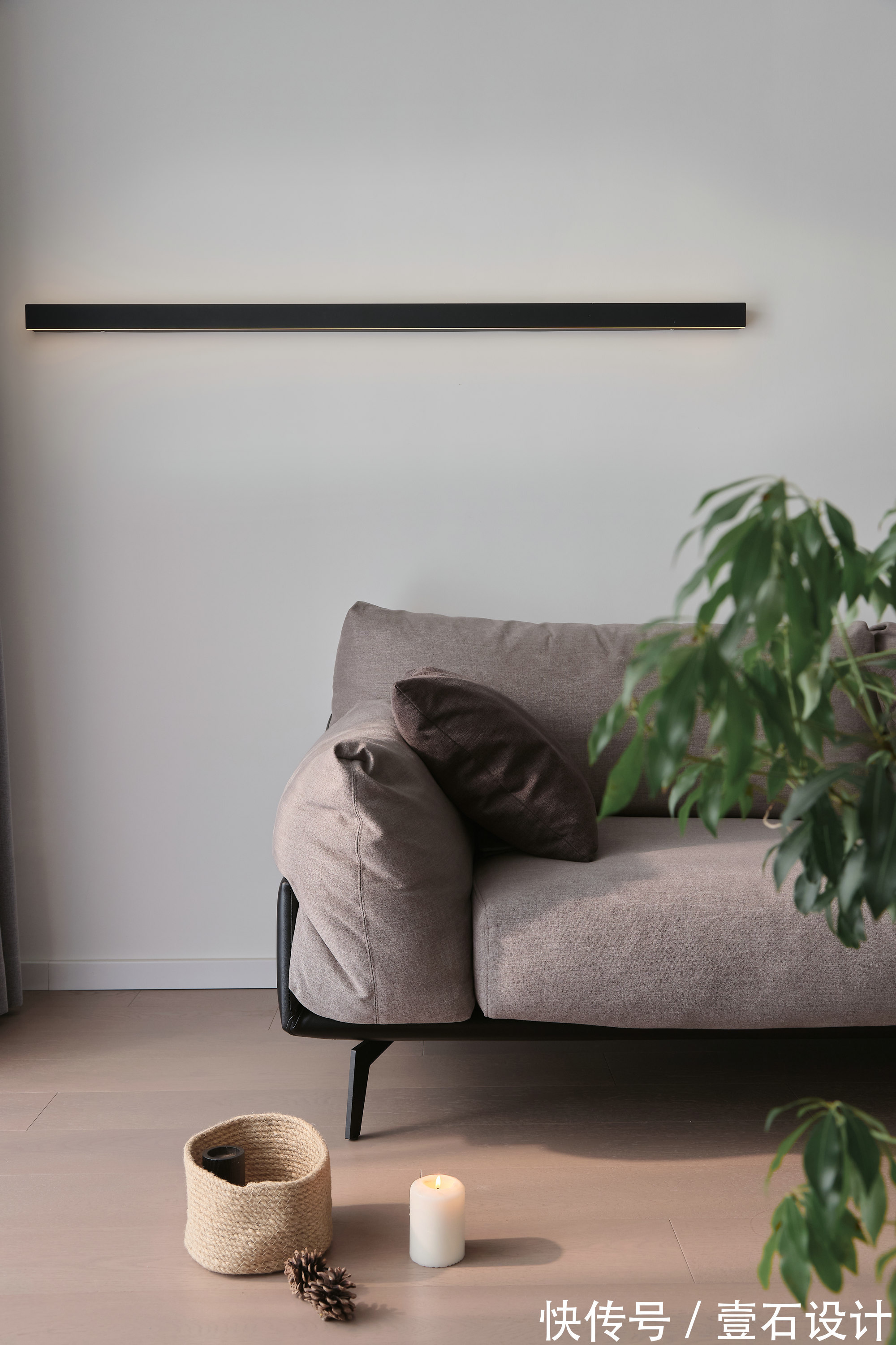 背景墙|129㎡现代简约风,空间互换优化采光