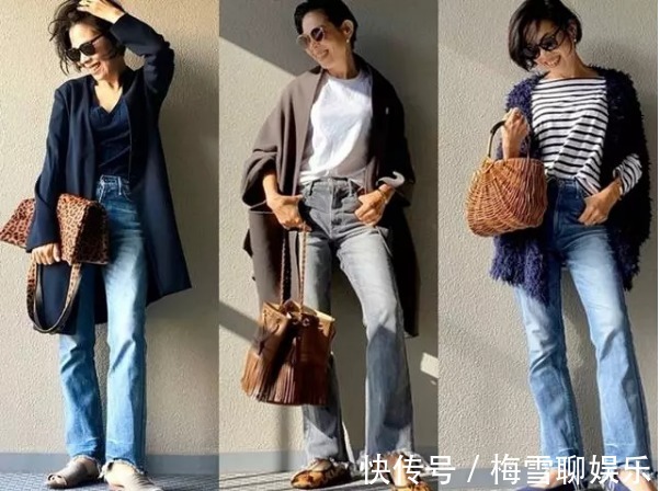 毛茸茸 56岁日本妈妈的穿搭火了,太显年轻了,原来奔6的人还能这么穿