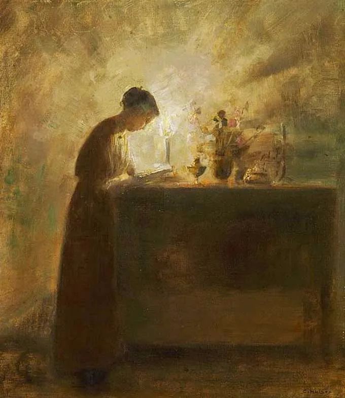 画家|读书的女人最美丽，那一刻全世界都安静了