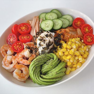 蟹柳|牛油果虾仁波奇饭