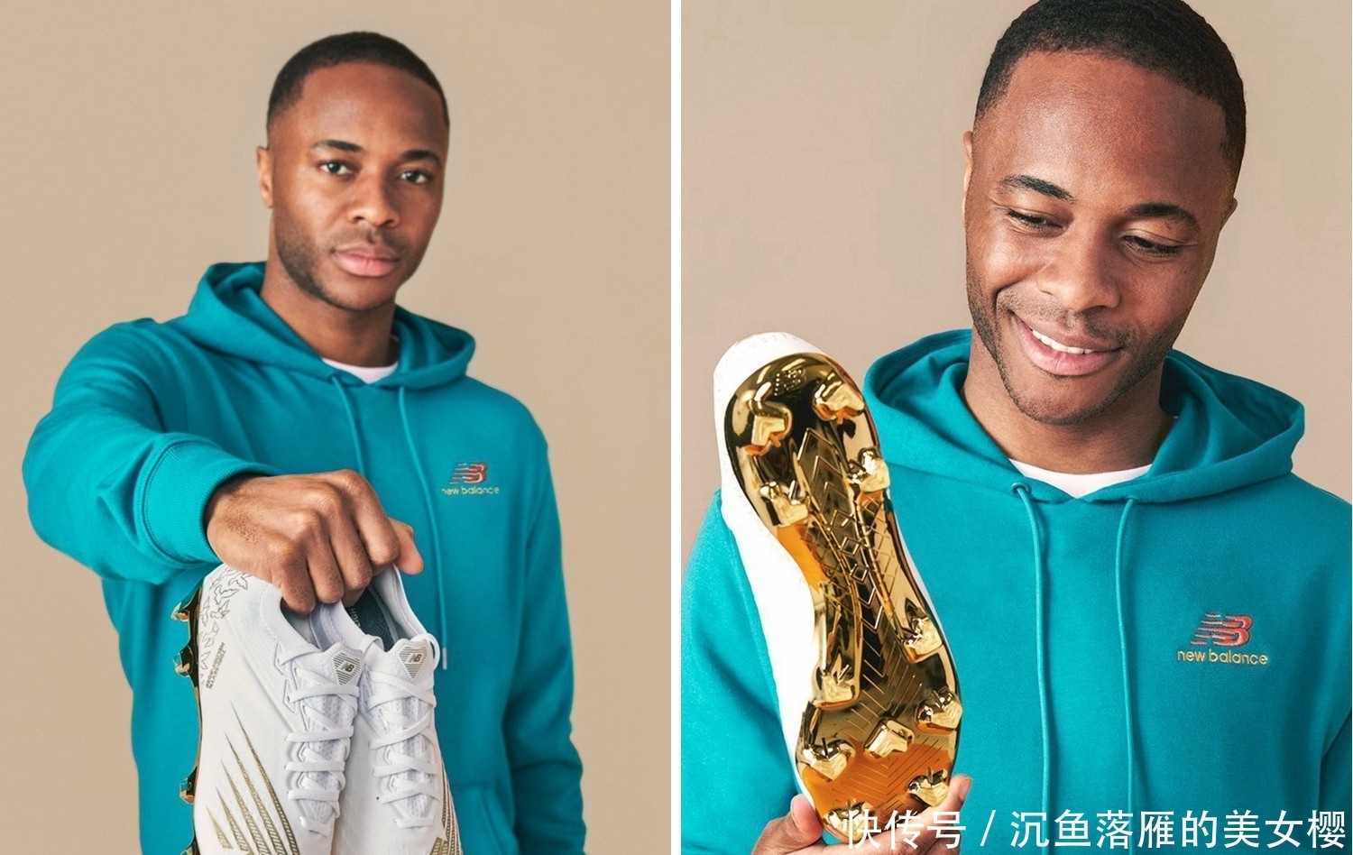 new b|斯特林训练上脚新配色New Balance Furon足球鞋