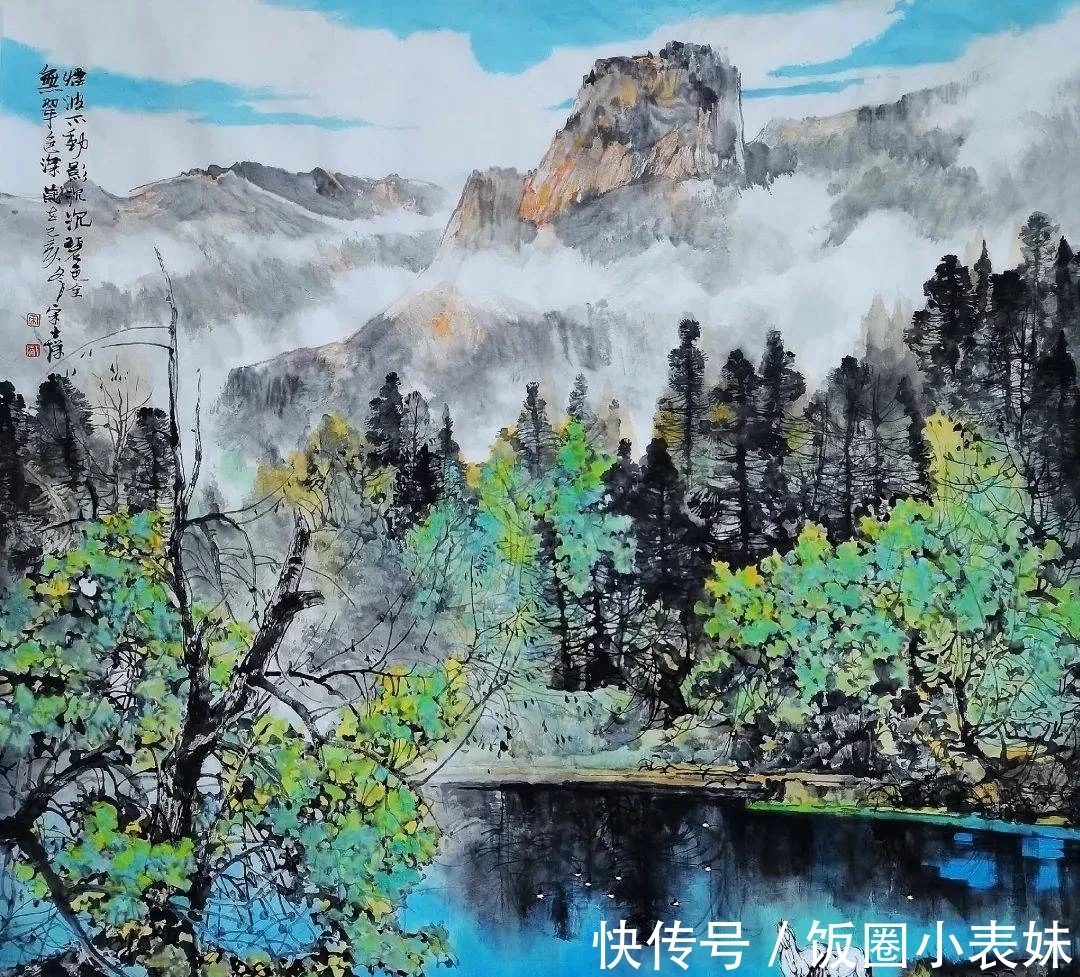 山水画|宋士操雪域山水画,自然唯美!