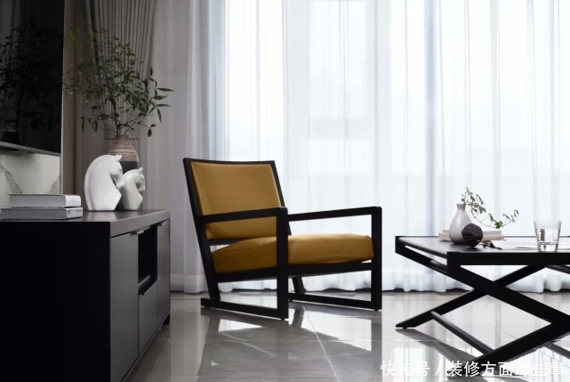 装修|79平现代风二居室,沙发后居然是开放式书房