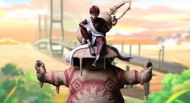 斗笠|我爱罗与守鹤之盾手办,守鹤质感细腻,胖乎乎的肚子太萌了