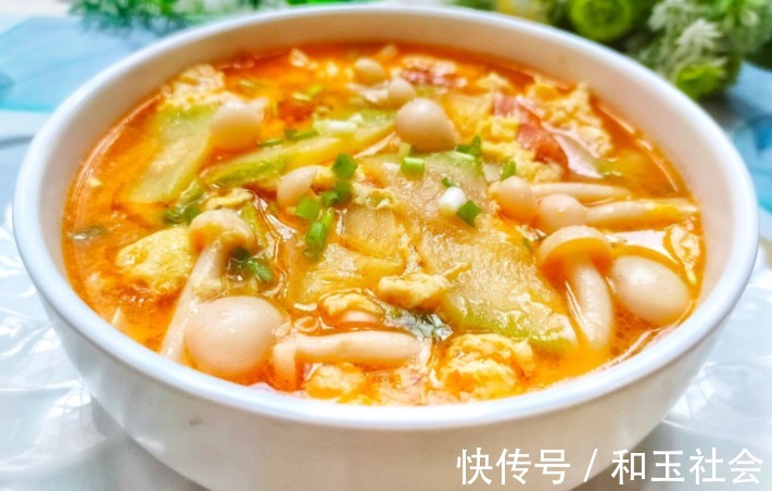 营养|酸甜开胃的番茄西葫芦蛋花汤，营养好喝，10分钟就能搞定