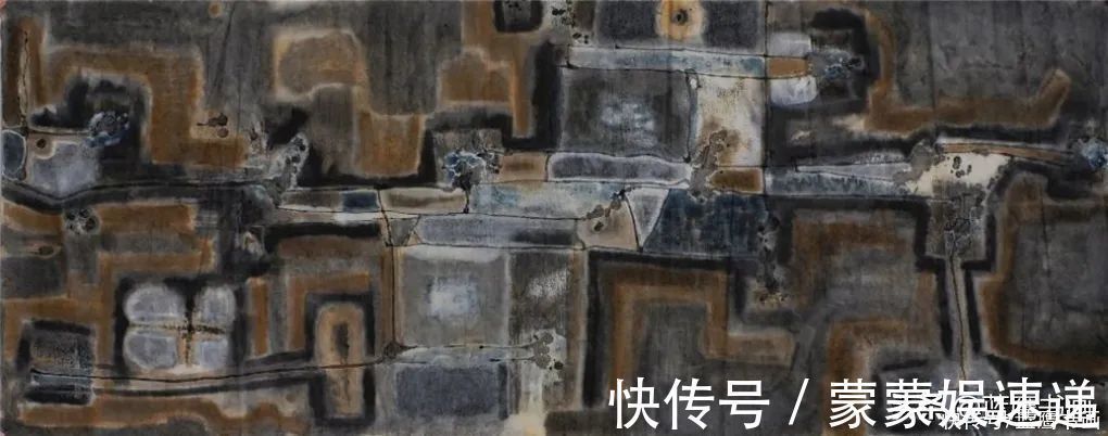 创作#知名画家童领峰,创作完成的实验水墨画,展现出独特的意境美