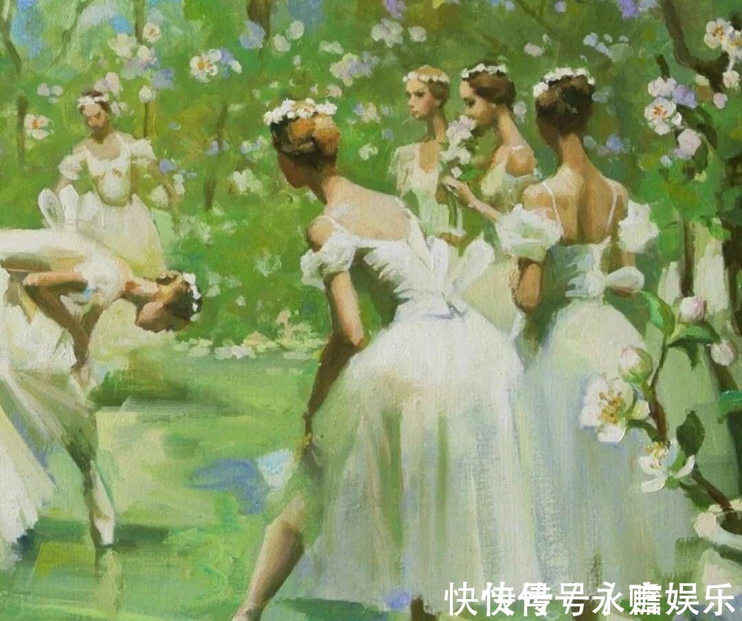 芭蕾舞剧@俄罗斯画家阿纳斯塔西娅·沃斯特雷佐娃漂亮油画作品欣赏