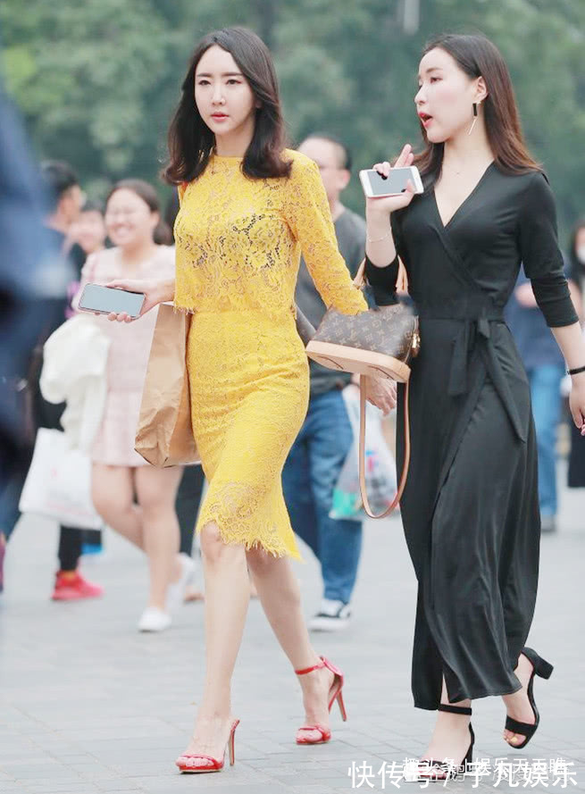 蕾丝裙 黄色蕾丝裙美女,高贵精致,展现异域情怀和优雅知性的气质