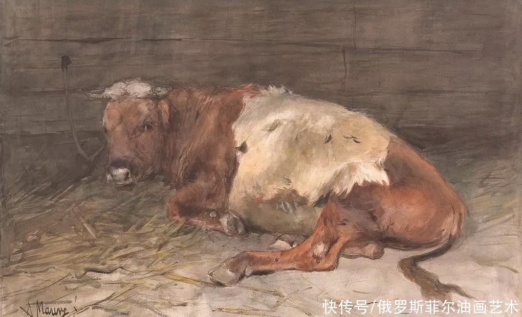 盛开的桃花|荷兰画家,海牙画派的代表人物~梵高妹夫的风景油画作品欣赏