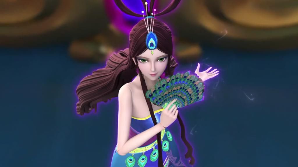 公主|时希公主美如画，孔雀也有小心机，灵犀阁主被辛灵按趴下