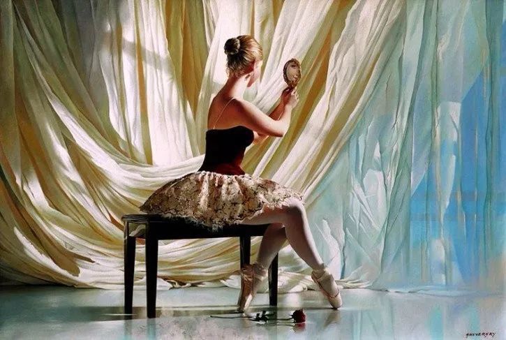 神韵&神韵优雅芭蕾舞者 油画 太奢美了!