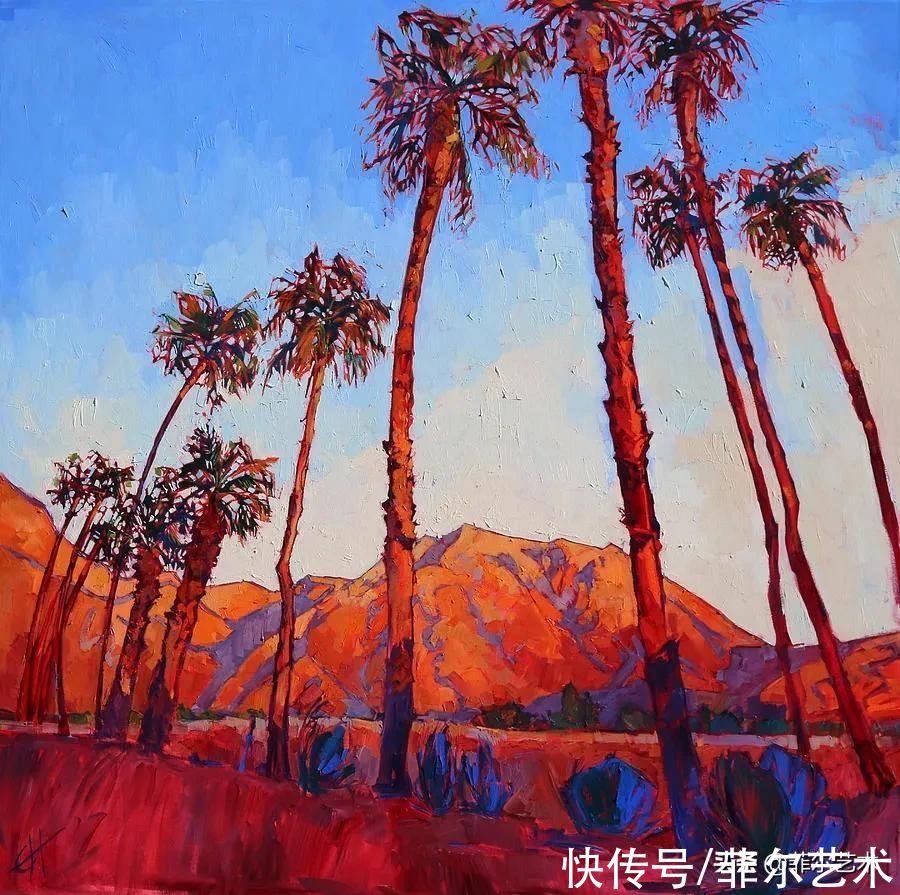 油画|美国女画家艾琳·汉森笔下色彩丰富的风景油画,美极了