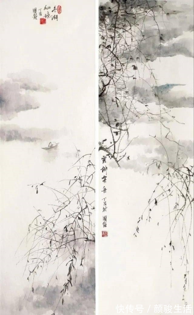 雾气&他画中清淡朦胧的杂林疏影、雾气山岚,给人一种简疏美和禅意美