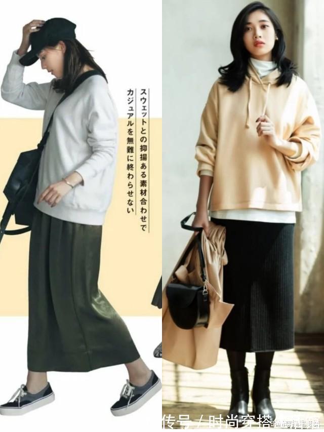 牛仔裤|卫衣下面不要老配牛仔裤,俗气!今年流行这样穿,时髦保暖又显高