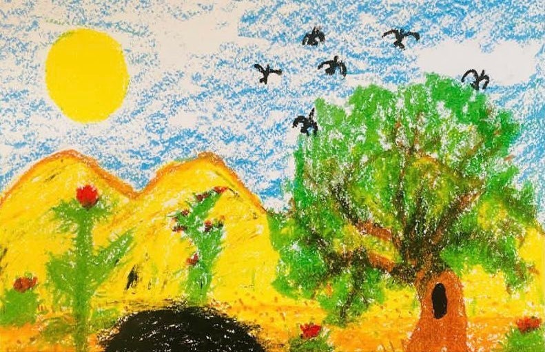 英王室联手庆母亲节,剑桥三宝作画致敬戴妃,乔治继承查尔斯画风