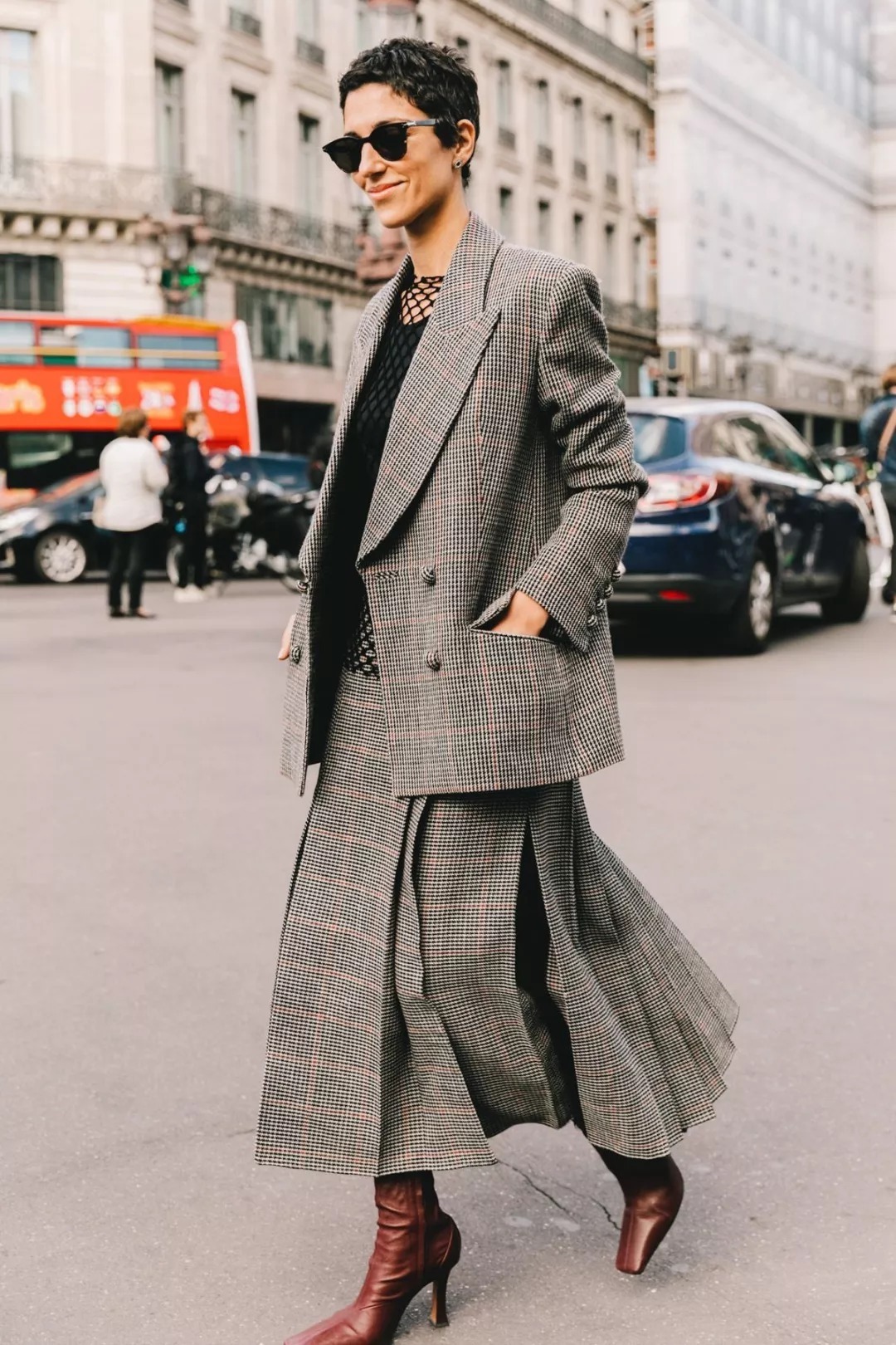 西装+裙子=早秋最in穿法,好看爆了!