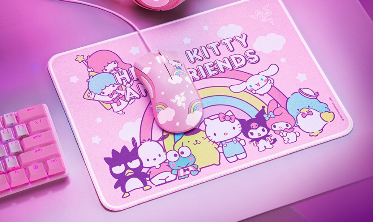 粉红色|雷蛇推出 Hello Kitty 电脑配件产品，全系萌萌粉红色