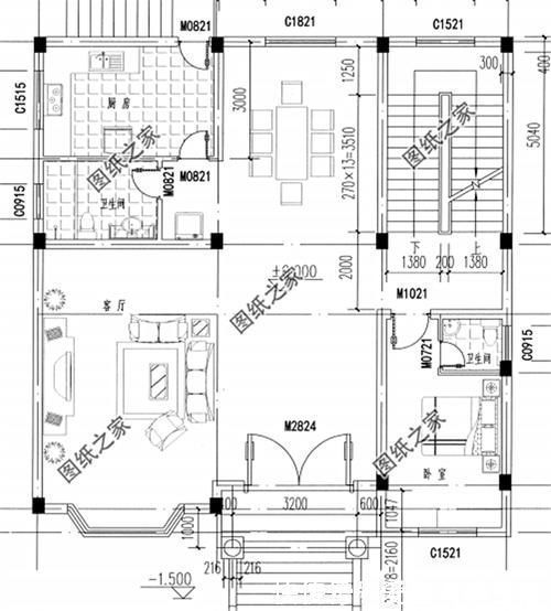 平面图|农村三层自建房平面图，经济实用，谁看了都想建