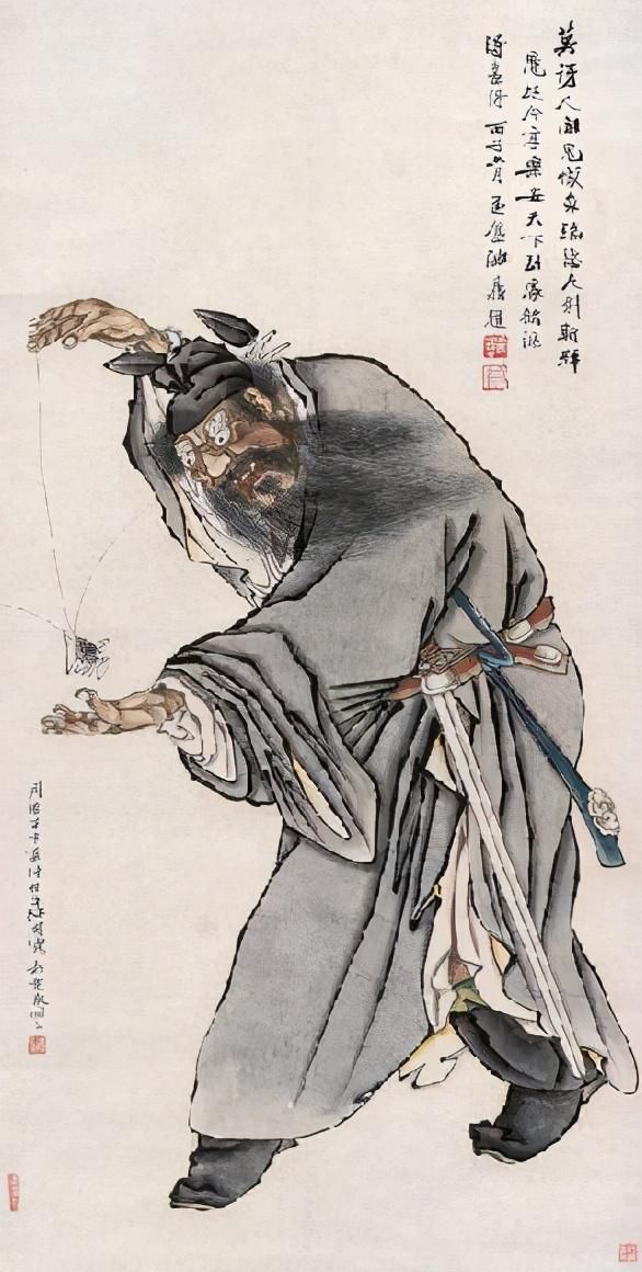  300年前的古画，讽刺官僚的钟馗像，比任伯年还画得好