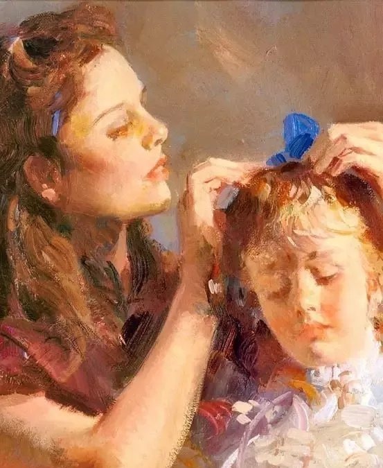 人物#皮诺德埃尼的油画人物，色彩斑斓，动静结合，光彩照人