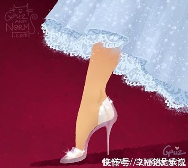 水晶鞋|画师自绘迪士尼公主的鞋子,水晶鞋不算最好看,艾莎公主才惊艳