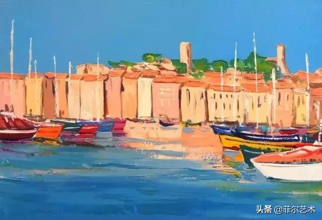 风景|法国画家Francis Taussac 笔下明快浓烈的色彩风景油画作品欣赏
