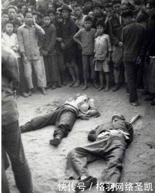 老照片|抗日战争胜利后处决汉奸现场老照片,背叛民族残害同胞,该杀!