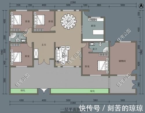 平层|农村建房还是有个院子好,10套农村平层小院,既能停车还能养鸡鸭