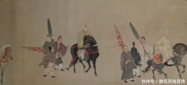 使团|日本绘制的琉球王国朝贡幕府将军珍贵画像，官员身穿明朝服饰前往