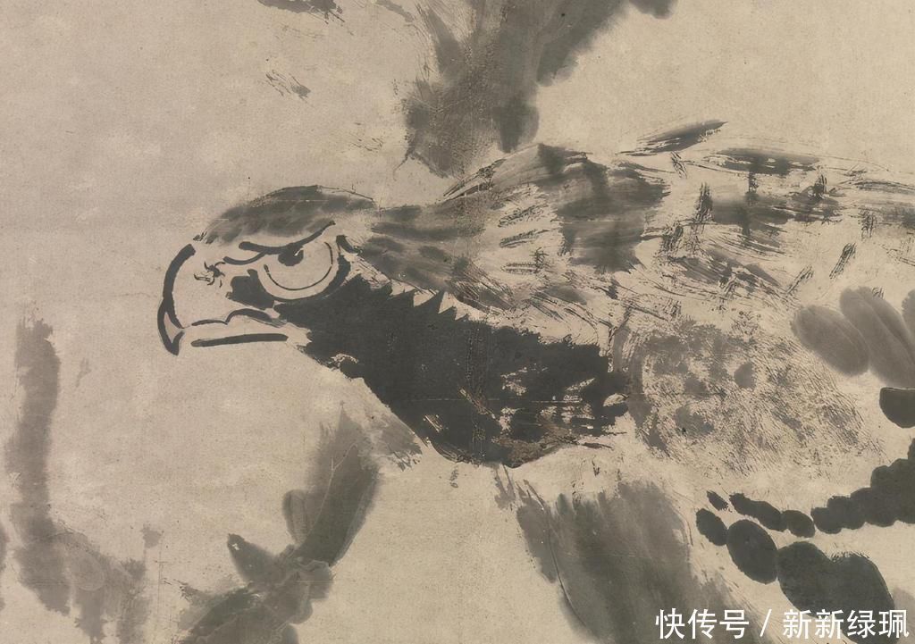 朱耷#朱耷的这幅《双鹰图》,两只鹰价值4个亿,艺术造诣不输李苦禅