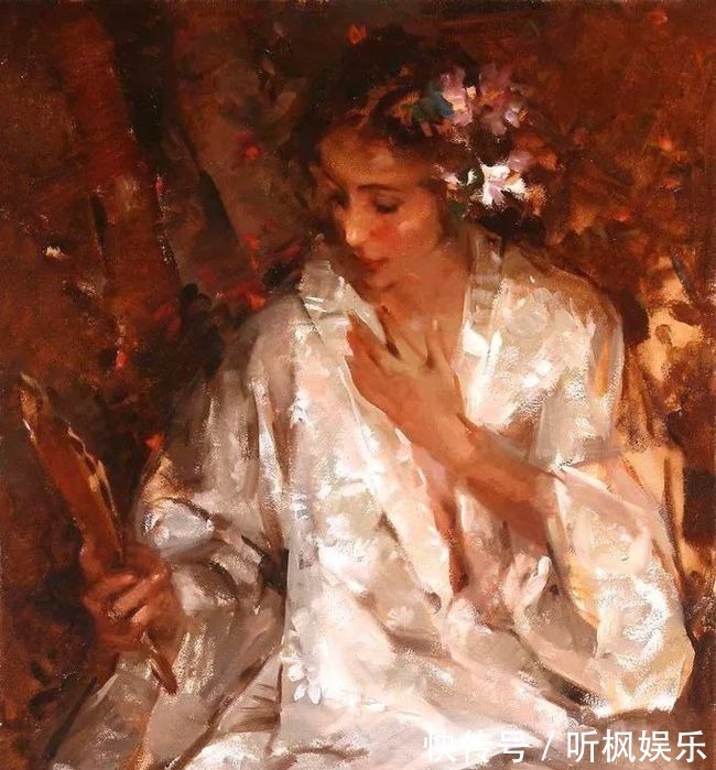 瓦伦西亚$西班牙艺术家尼迪亚笔下的女人,美得像花一样尽情地绽放