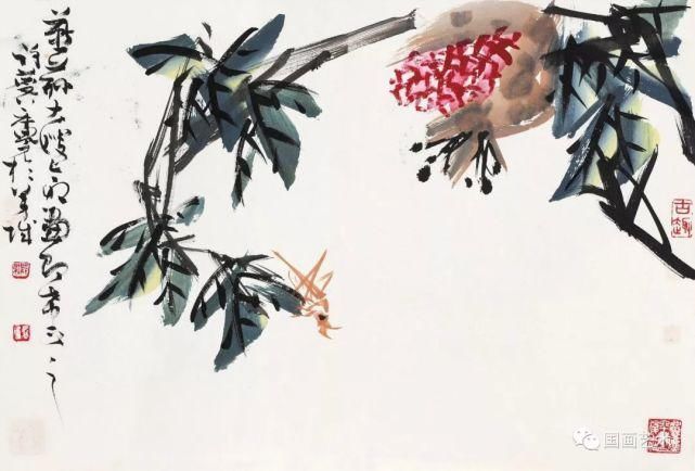 齐白石!笑口常开,多子多福——现当代名家笔下的石榴