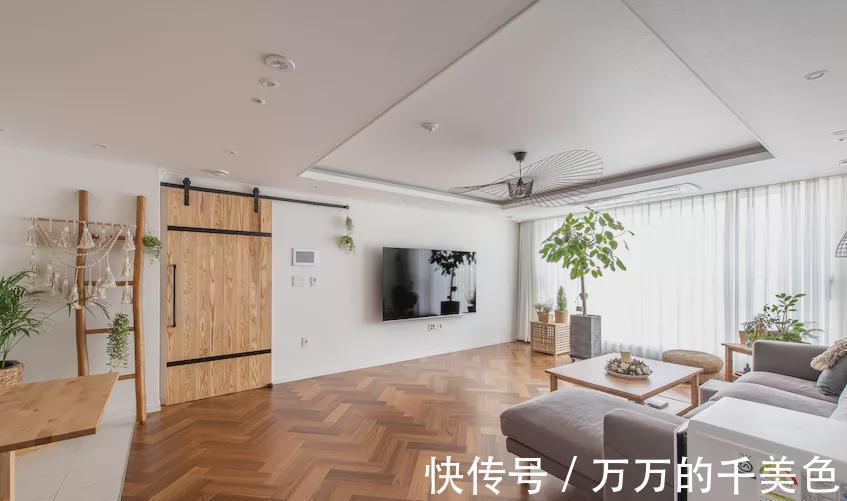 矮墙|典型的韩国年轻人的“网红婚房”设计,126㎡不是豪装,胜在耐看