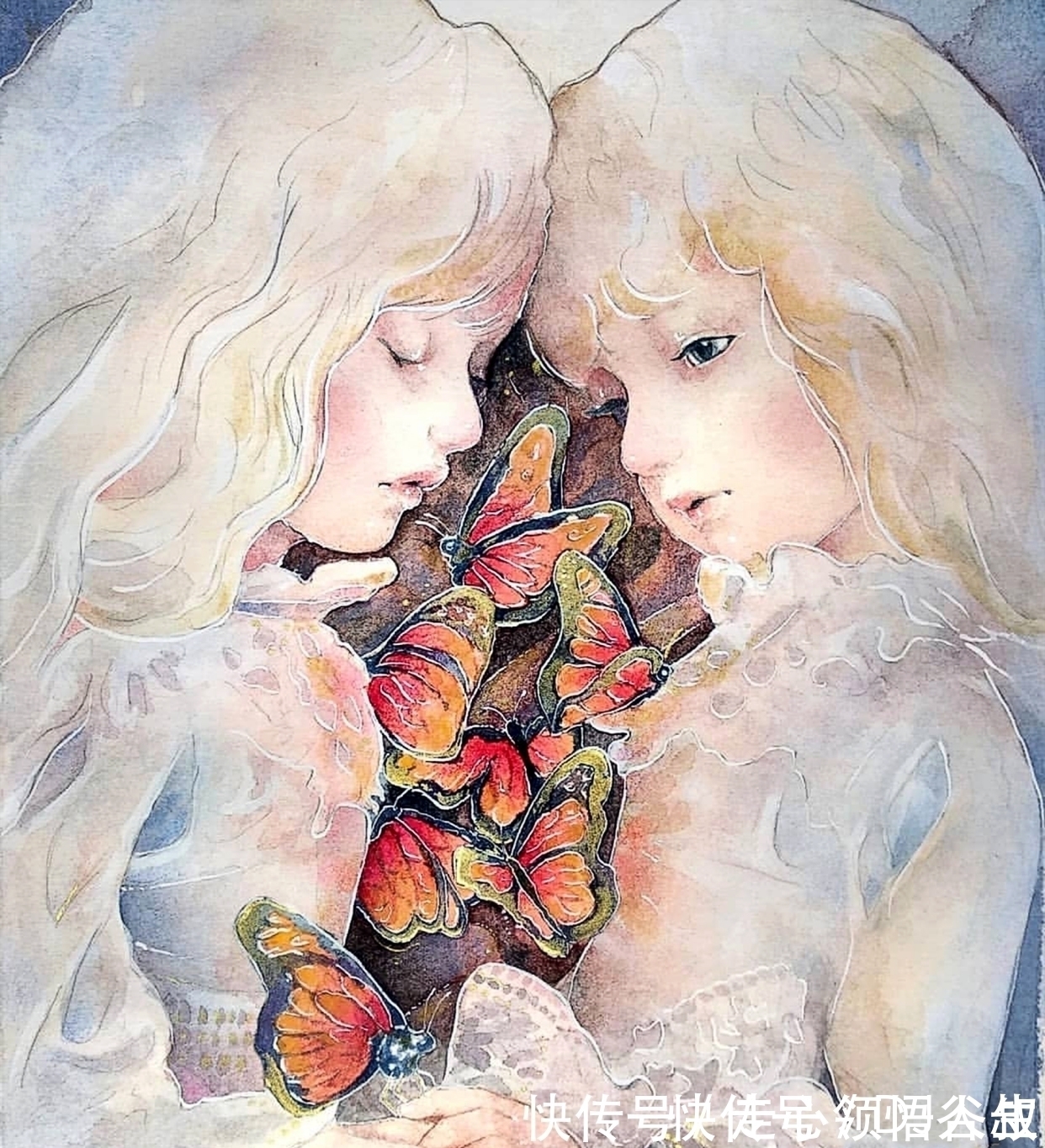 珀耳塞福涅&寂静宇宙中的明眸:色彩与金箔的交融,插画家卡法西斯的神话四季