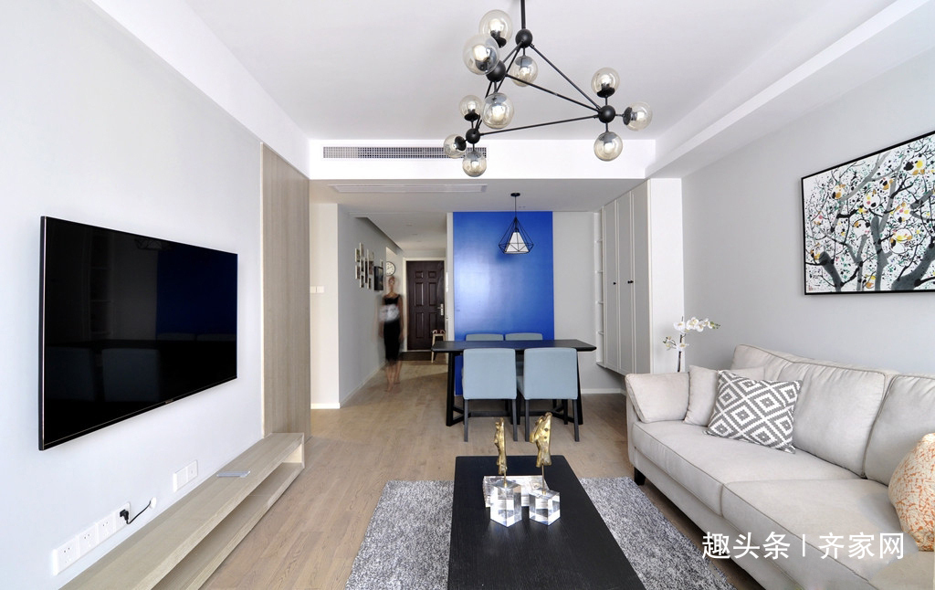 简约|110平现代简约两居,生活品味以及健康时尚的消费理念