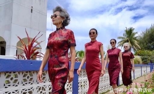 奶奶们|“时髦奶奶团”真长脸,穿一身旗袍美成街头风景,优雅老去的榜样