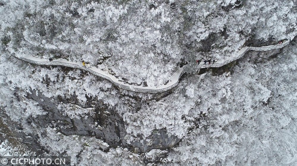 美景|湖南张家界：冬雪美景入画来