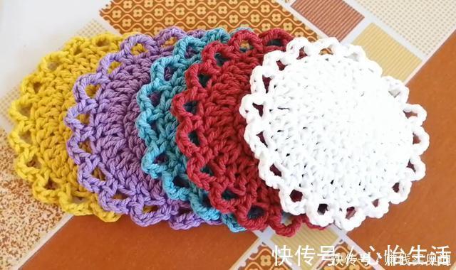 茶桌加只小毛线垫,档次提一大截,只要5分钟就钩织完