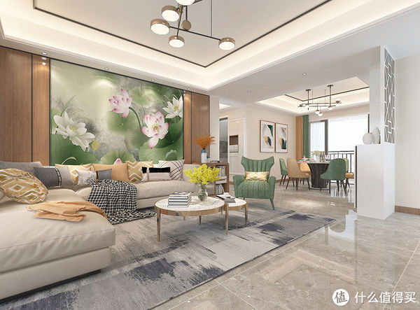 居家|她家以“荷花”为主题,打造一个有品位又温馨的居家氛围,有特色