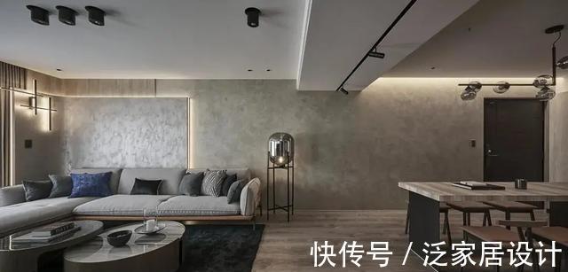 电视墙|95㎡自然宁谧灰二人宅,充满诗意