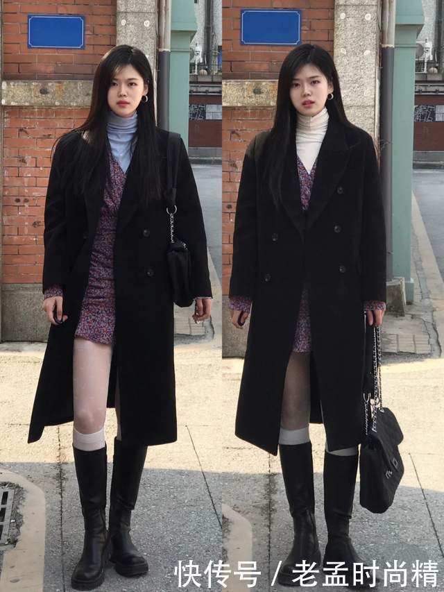 穿来穿去, 黑色大衣还是这3种搭法最时髦减龄, 一衣多穿好实用