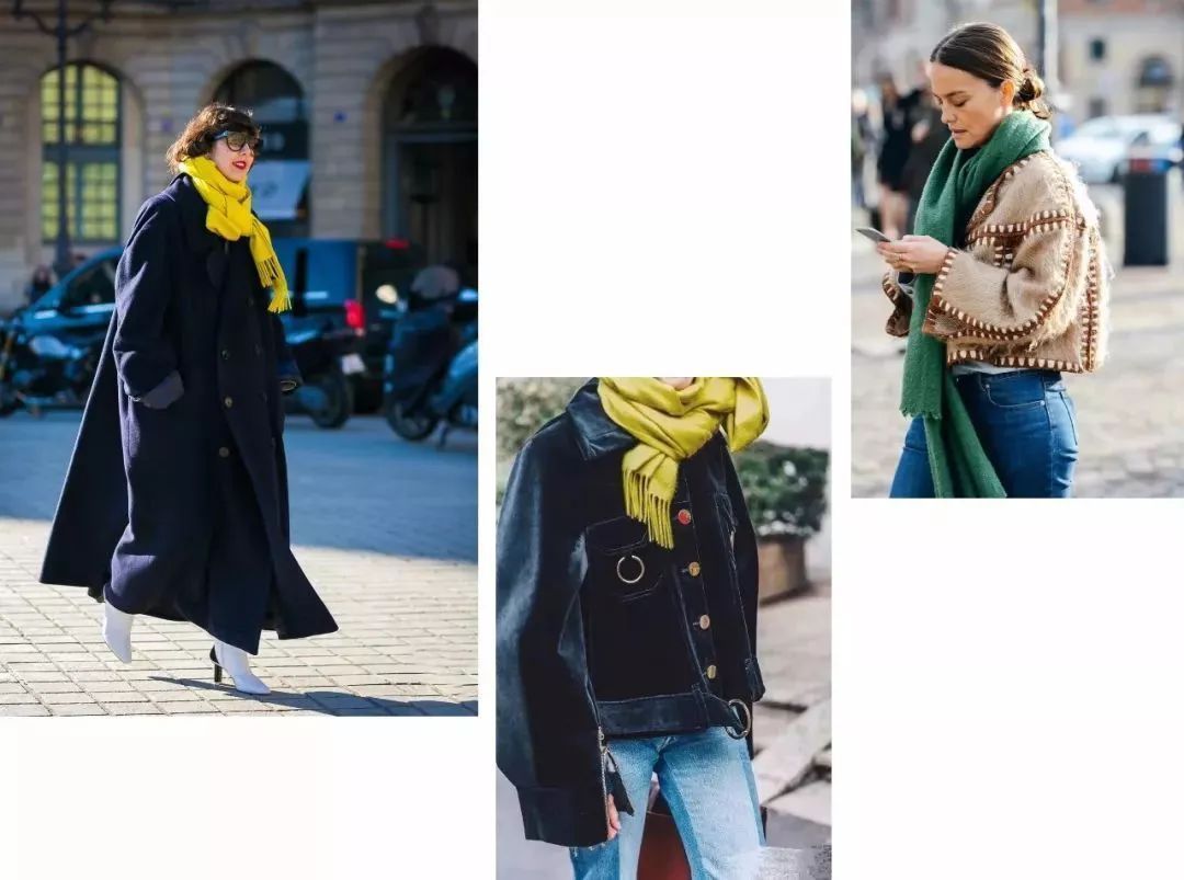 黑色 围巾别再绕脖子系啦,今年最流行的系法是这种!保暖又时髦!