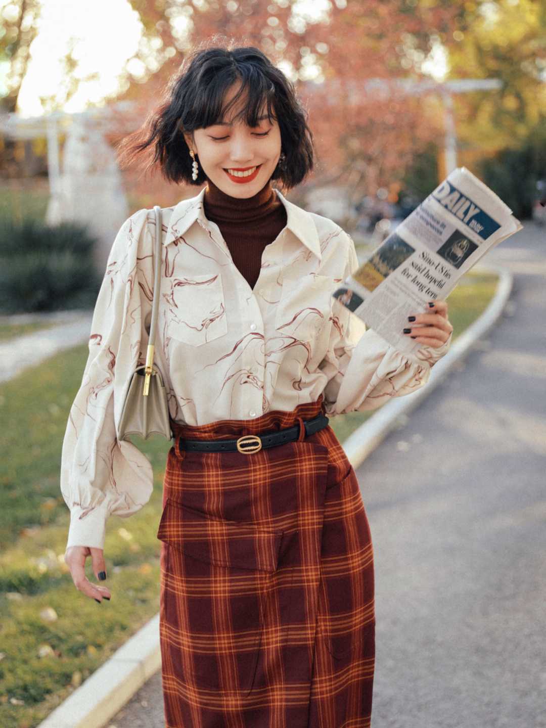 法式 深冬室内穿搭,一定要试一下“轻法式”,甜糯优雅又有少女感