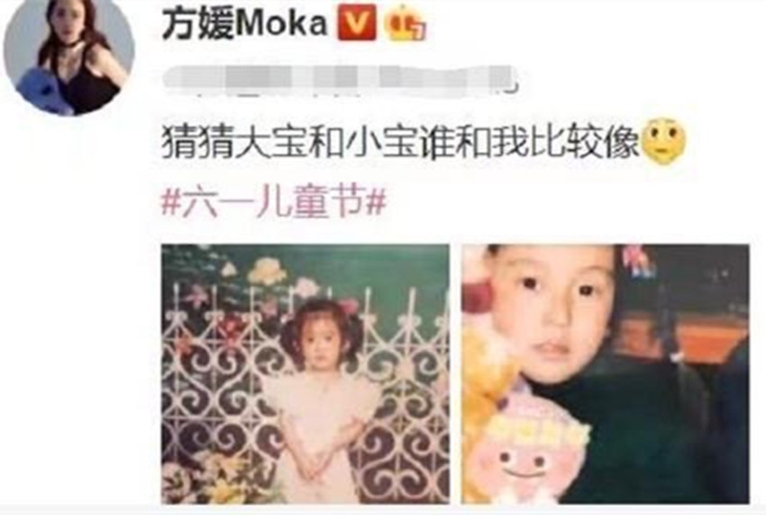 女儿|方媛晒俩女儿萌照,一个像爸一个像妈,网友双剑合璧,颜值太高