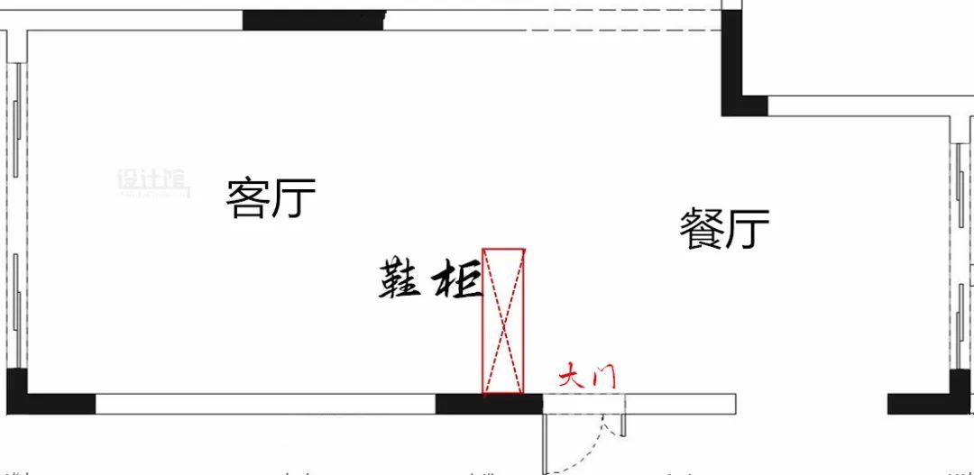 大厅|开门就是大厅的户型，鞋柜如何摆放？客厅的私密性如何保障？