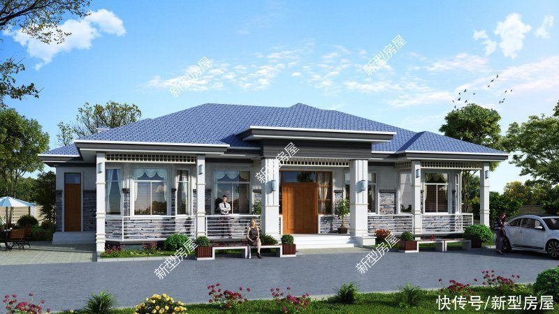 建筑|10套一层农村别墅图纸,第6套建的人最多,最后一套颜值最高