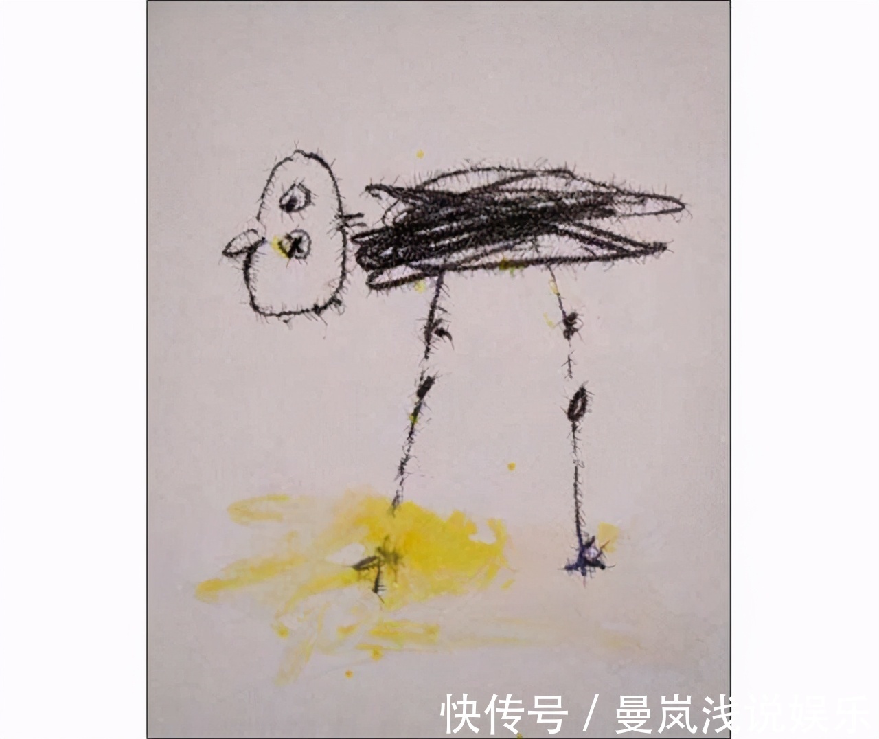 画家！他画一只鸟卖了82万，网友吐槽：不如小学生，专家：往鸟眼睛里看
